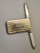 Vintage Colonial Knife File Money Clip Stainless Steel Engraved BRC - £11.50 GBP