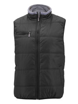 Men&#39;s Reversible Sherpa Fleece Lined Zipper Quilted Puffer Vest Black - S - $25.94