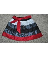 Girls Skirt Candies Black Red White Satiny Half Elastic Waist Sash Belt ... - £10.12 GBP