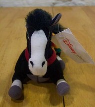 Walt Disney Store Mulan Khan The Black Horse 7&quot; Stuffed Animal Toy New W/ Tag - £11.94 GBP
