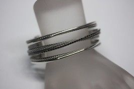 DAVID YURMAN Black Diamonds Crossover Cuff Bracelet Silver &amp; White gold ... - $920.43