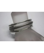 DAVID YURMAN Black Diamonds Crossover Cuff Bracelet Silver &amp; White gold ... - £724.30 GBP