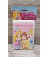 Disney Princess Invitations &quot;You&#39;re Invited&quot; (8) Count With Envelopes - $5.94