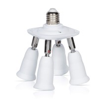 Simba Lighting E26 Light Bulb Socket Adapter Splitter to 4 Heads White F... - $18.99