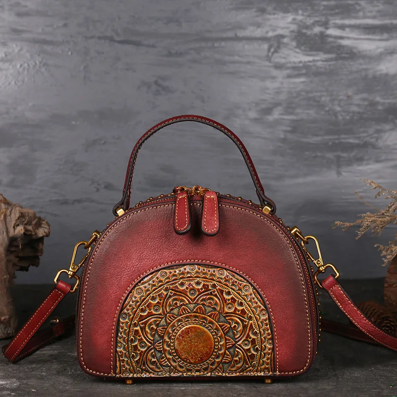   Leather Women Shoulder Bags Multi-functional Cowhide Female Luxury Bag Woman L - £68.94 GBP