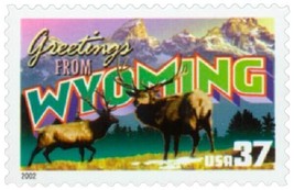 2002 37c Greetings from America, Wyoming Scott 3745 Mint F/VF NH - £1.56 GBP
