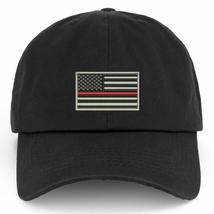 Trendy Apparel Shop XXL USA TRL Flag Embroidered Unstructured Cotton Cap - Black - £17.62 GBP