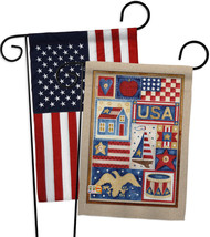 USA Collage - Impressions Decorative USA - Applique Garden Flags Pack - GP111077 - £24.66 GBP