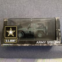 GREENLIGHT 86043 2012 JEEP WRANGLER U.S. ARMY 1:43 with DISPLAY CASE DAR... - $22.50