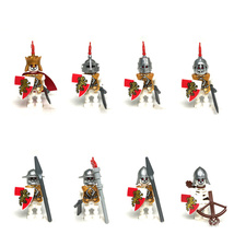 8PCS Skeleton Red Lion Knights Warriors Custom Mini figures Building Blocks - £12.70 GBP