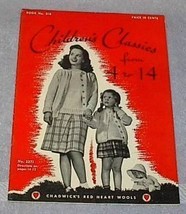 Vintage 1944 Chadwick&#39;s Red Heart Wools Children&#39;s Classics Sewing - £6.28 GBP