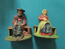 Antique Cast Iron Bookends Bald Eagles / Amish Couple Pick One - £60.74 GBP