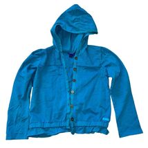Naartjie Kids Girls Vintage Teal Hooded Button Down Jacket XXXL 9 Years - $20.07 CAD