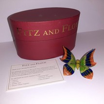 Fitz &amp; Floyd Art Glass Menagerie Colorful Butterfly w/Original Box 43/193 - £23.40 GBP