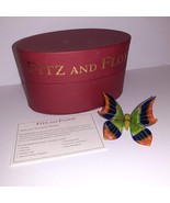 Fitz &amp; Floyd Art Glass Menagerie Colorful Butterfly w/Original Box 43/193 - £23.30 GBP