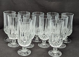 10 Longchamp Vintage Cristal D&#39;Arques Footed Iced Teas  ~~ have more - €94,38 EUR