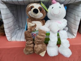 Stretchy Sloth Plush &amp; Stretchy Unicorn Plush Baby Toddler Spark Create Imagine - £11.67 GBP