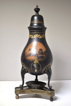 3 legged handpainted pewter Samovar coffee pot 18th century Baroque style - £468.04 GBP
