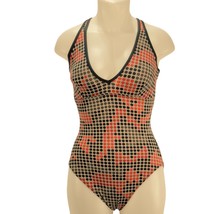 GOTTEX Blue Womens Swimsuit One-Piece Tan Brown Orange Black Dot Pattern... - £21.23 GBP