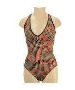 GOTTEX Blue Womens Swimsuit One-Piece Tan Brown Orange Black Dot Pattern... - £21.23 GBP