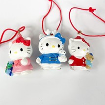 Sanrio Hello Kitty Mini Ornaments Set Of 3 2001 Christmas Decorations - £9.55 GBP