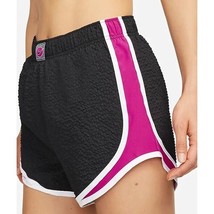 Nike Womens Icon Textured Tempo Running Shorts DM7393-010 Black Pink Medium - $34.99