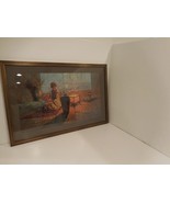 Painting-Geisha Girl in Kimono Print, signed O.G.L. - Custom Framed - €171,83 EUR