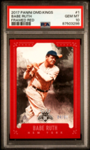 2018 Panini Diamond Kings Red Frame #1 Babe Ruth /99 HOF PSA 10 Gem Mint POP 1 - £78.09 GBP