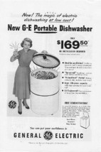 1950 General Electric 2 Vintage Dishwasher Print Ads - $2.50