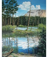 Mammoth Lakes Sierra Original Realistic Oil Painting by Irene Livermore - £983.28 GBP