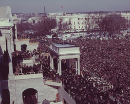 Crowd at US Capitol for 1965 Inauguration President Lyndon Johnson Photo Print - £6.98 GBP+