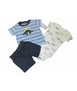 Carter&#39;s Baby Boys&#39; Dinosaur 3-Piece Bodysuit &amp; Shorts Set, Size 6 Months - $182.12 MXN