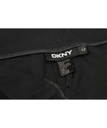 DKNY Ladies Bermuda Walking Shorts Black Size 12 Side Zip Stretch  - $8.59