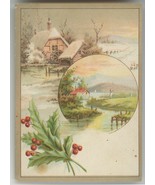 Central City Soap Victorian trade card Jackson Michigan Xmas scene adver... - $269.53 MXN