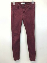 Abercrombie &amp; Fitch Junior&#39;s Size 2 Maroon Skinny Jean, EUC - £7.19 GBP