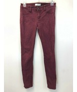 Abercrombie &amp; Fitch Junior&#39;s Size 2 Maroon Skinny Jean, EUC - £10.74 GBP