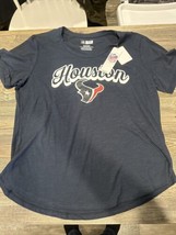 Houston Texans T Shirt Womens 2XL NFL Apparel Short Sleeve Cuffed Sleeve... - £7.77 GBP