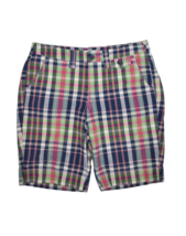 Z Cavaricci Shorts Womens 8 Multicolor Plaid Bermuda Picnic Prep Mom Vin... - $16.34