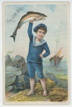 Sailor Boy Scott Brown Victorian trade card Scotts Emulsion patent medic... - £10.94 GBP