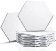 Sonic Acoustics Hexagon Acoustic Panels, 12 Pack, 14&quot; X 12&quot; X 0.4&quot; High Density - £30.89 GBP