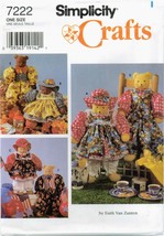 Simplicity 7222 22 inch Country Bear DOLL Clothes Boy Girl pattern Zante... - $18.80