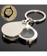 Portable 10X Folding Key Ring Mini Magnifier Key Chain Magnifying Glass ... - $206.17 MXN