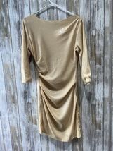 Parker Woman Sequin dress in Champagne  M Medium 3/4 sleeve Ruched Mini B66 - €10,11 EUR