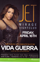 Vida Guerra Birthday Celebration @ Jet Mirage Nightclub Las Vegas Promo Card - £1.55 GBP