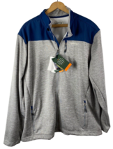 Orvis Bonded Mesh Full Zip Jacket XXL 2XL Gray Blue Warm Knit Fleece Lined - £66.97 GBP