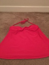 1pc Catalina Women&#39;s Pink Swim Tankini Top Tank Tie Neck  Size S 4-6 - $39.60