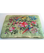 Silk Jewelry Roll Makeup Brush Accessories Case Sage Green - $13.72 CAD