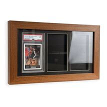 Graded Trading Card Display Case 3 PSA Slabs Sport Football Baseball Woo... - $41.98