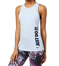 Nike Womens Just Do It Graphic Active Wear Training Tank Top color Blue Size XL - £23.27 GBP