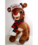 Dandee Rudolph the Red Nosed Reindeer 16&quot; Xmas Plush Doll w/Hat &amp; Scarf - £23.51 GBP